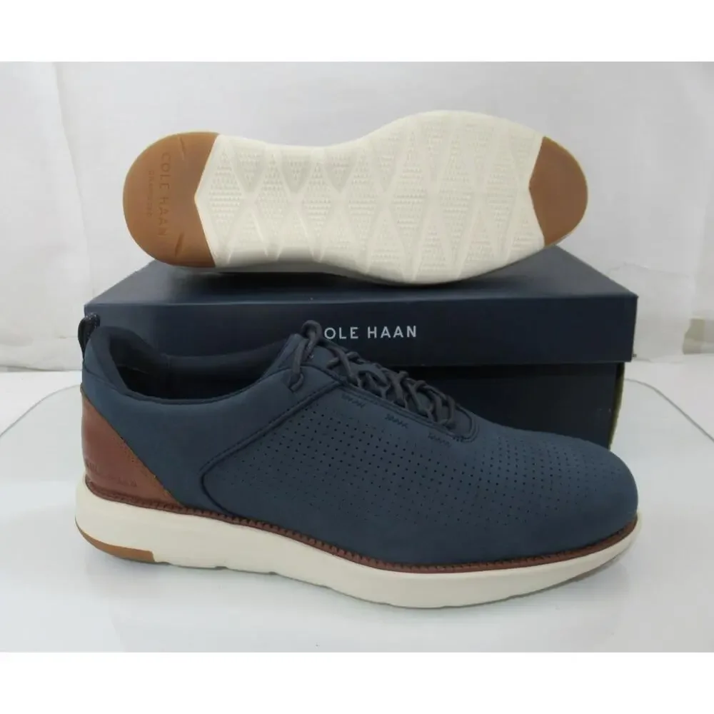 Cole Haan Grand Atlantic Textured Sneaker Shoes Navy Blazer Nubuck Size 10.5